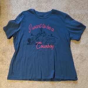 I Want to Be a Cowboy Short Sleeve Tee - Blue